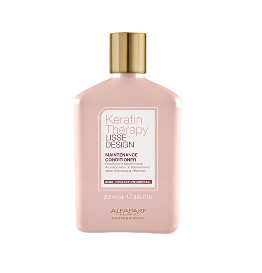 Alfaparf Milano Lisse Design Keratin Conditioner - Maintains and Enhances Keratin Smoothing Treatment - Anti-Frizz Hair Care Product - Paraffin and Sulfate Free Sp Luxeoil Keratin Protect - (250ml)