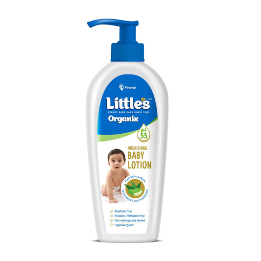 Little's Organix Nourishing Baby Lotion 400 ml | pH 5.5 | with Aloe Vera & Allantoin | Long-Lasting Moisturisation | Dermatologically Tested | Non-Sticky and Light | No Parabens, No Phthalates