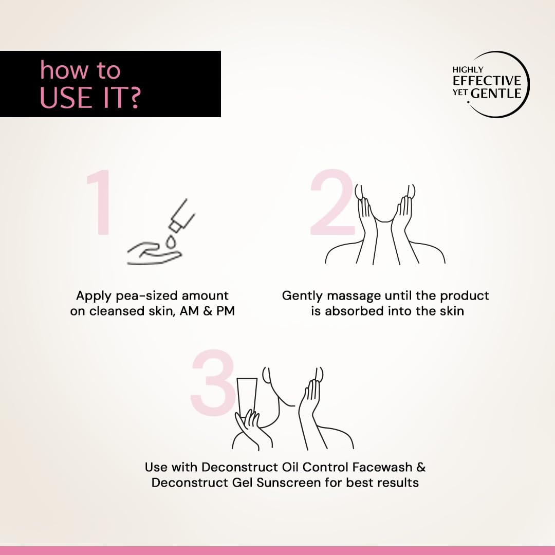 Instructions on how to use a skincare product with step-by-step illustrations and text.
