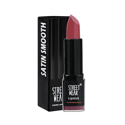STREET WEAR Satin Smooth Lipstick -FOREVER MAUVE (Mauve) - 4.2 gms - Longwear Creme Lipstick, Moisturizing, Creamy Formuation, 100% Color payoff, Enriched with Aloe vera, Vitamin E and Shea Butter