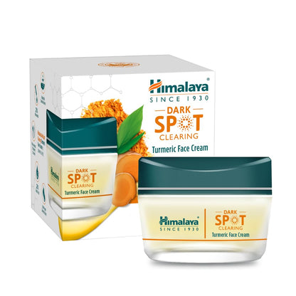 Himalaya Dark Spot Clearing Turmeric Face Cream with packaging on a white background