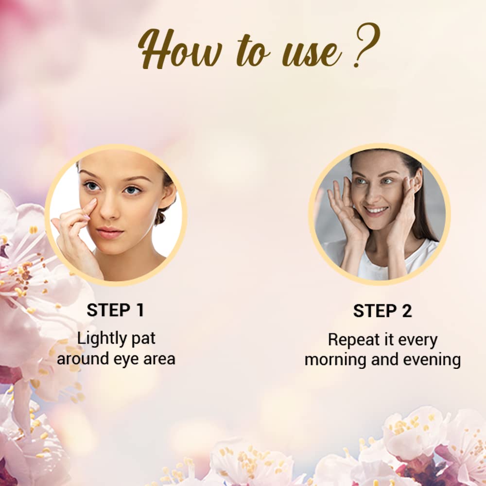 Biotique Almond Anti-Ageing Eye Cream| Ayurvedic and Organically Pure| Under Eye Cream for Dark Circles| Reduces Puffiness and Wrinkles |100% Botanical Extracts| Suitable for All Skin Types | 15gm