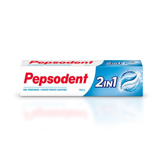 Pepsodent 2-in-1 Toothpaste 80G ||First in India Paste + Gel formula || Helps prevent cavity + Freshens breath_150G