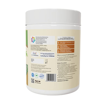 Pro360 Plant Protein Powder (Chocolate Flavor, 400g) - 100% Vegan, Lactose-Free, High Protein for Men & Women - Pea, Brown Rice & Green Tea Extracts