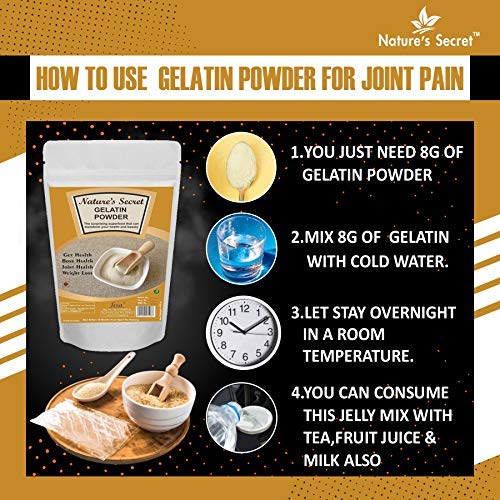 Nature's Secret Gelatin Powder For Face Mask Hair Removal, Yellow, 50g