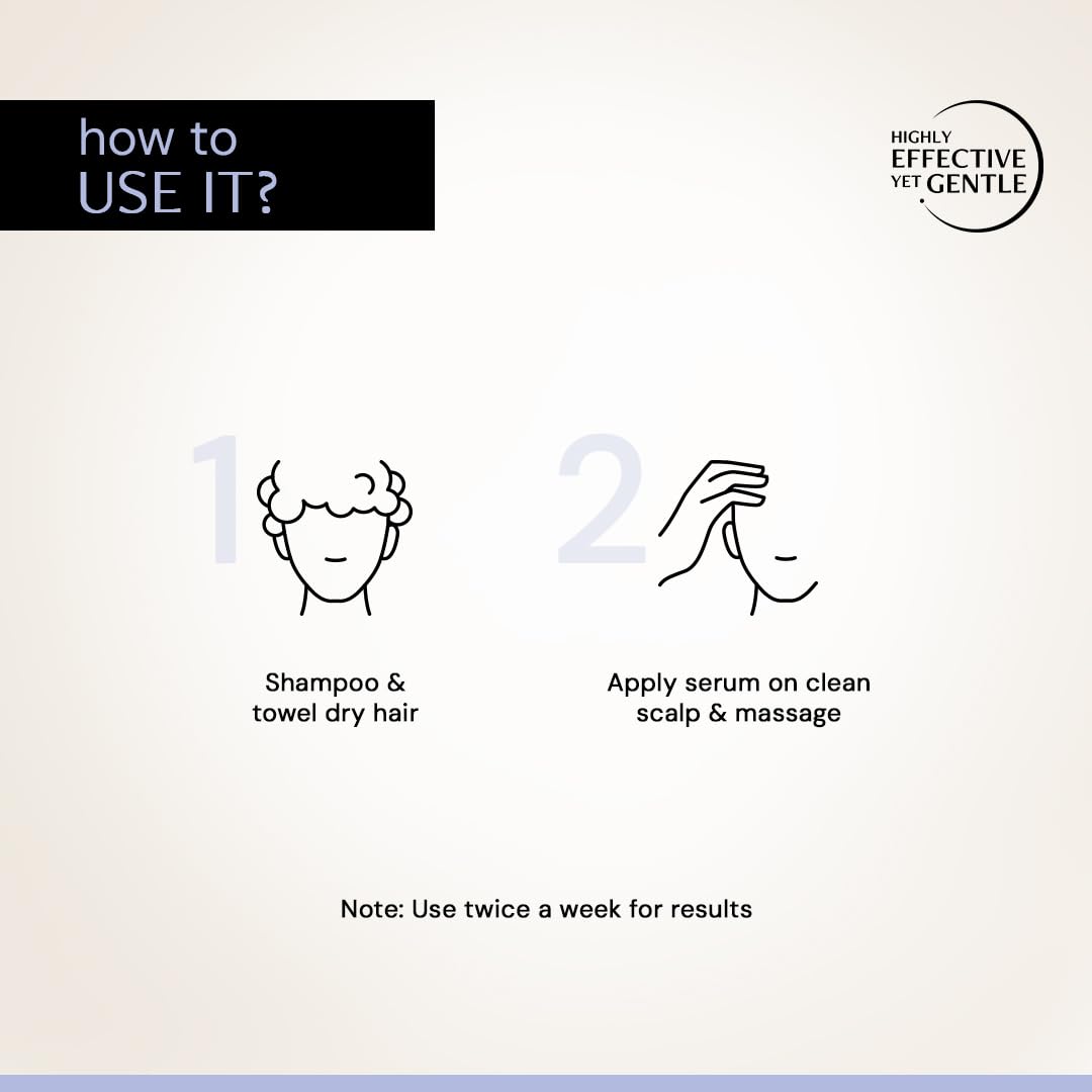 Instructions on how to use a hair care product with icons and text.