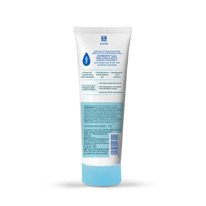 Johnson's Baby Milk & Rice Cream 50g | Face & Body Moisturizer | With Milk Protein, Rice Extracts & Multivitamins | Nourishes Dry & Sensitive Skin | Hypoallergenic | No Parabens or Sulphates