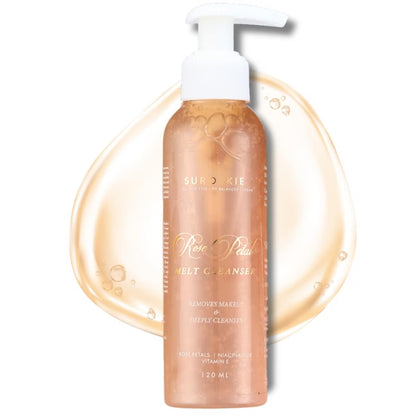Suroskie Rose Petals Melt Cleanser 120Ml |2-In-1 Face Wash & Makeup Remover | Rose Water, Niacinamide & Vitamin E For Nourished, | Brightens & Glow | Suitable For All Skin Types – Men & Women