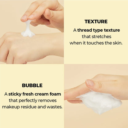 numbuzin No.2 Deep Clean Fresh Cream Cleanser, 4.05oz/ 120ml | Whipped cream foam, Deep Pore Cleansing, Natural cleaning ingredient, Moisturizing