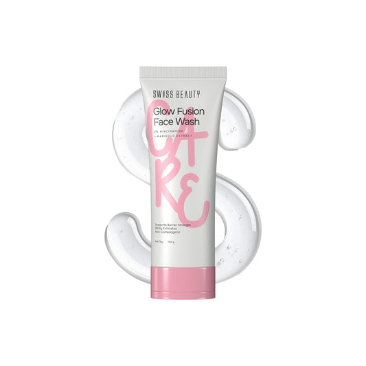 Swiss Beauty Care Glow Fusion Face Wash | Deep Yet Gentle Cleanse | 2% Niacinamide & Marigold Extract | Exfoliating | 100gm