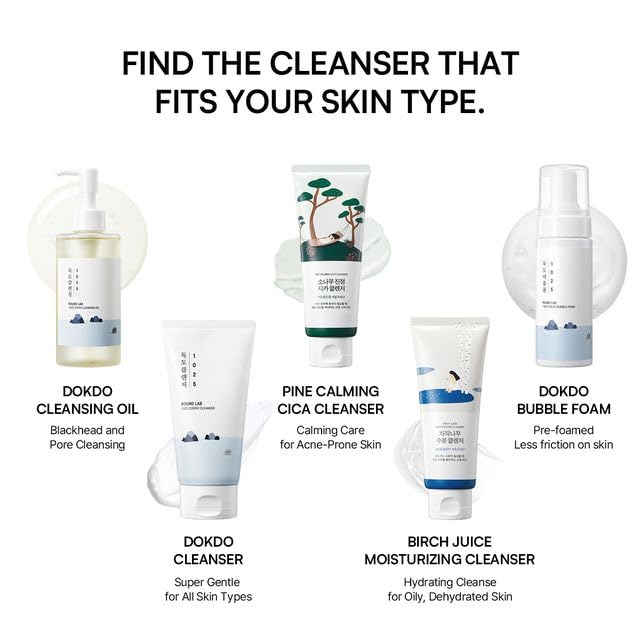 ROUND LAB 1025 DOKDO Foam Facial Cleanser | Korean beauty | Glass skin | (150 ml 5.07 fl.oz)
