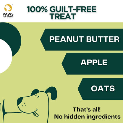 PAWS FOR GREENS Multivitamin Dog Treats 100% Natural Plant-Based Meat-Free Dog Biscuits Healthy & Veg Dog/Puppy Snacks (100grams)