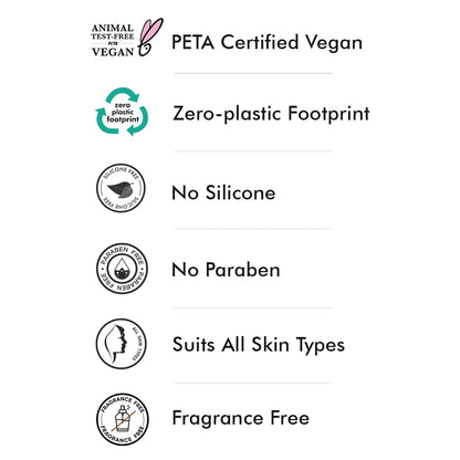 List of product features with corresponding icons and text on a white background