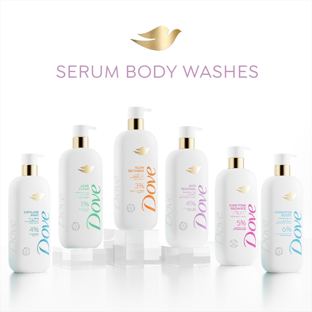 Dove Skin Renewal Serum Body Wash | 4% Restoring Serum with Retinol | Promotes firmer, supple skin | Paraben & SLS free | 300 ml