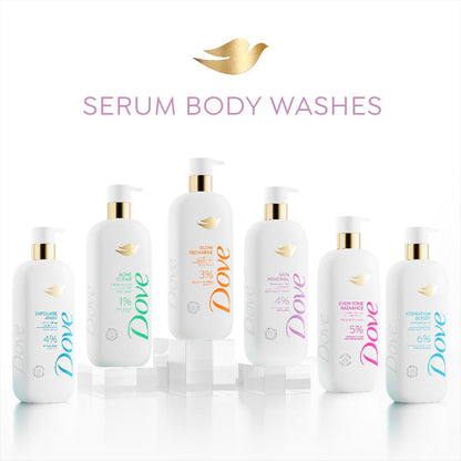 Dove Skin Renewal Serum Body Wash | 4% Restoring Serum with Retinol | Promotes firmer, supple skin | Paraben & SLS free | 300 ml