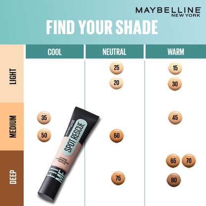 Maybelline New York Fit Me Spot Rescue Concealer, 60 | Full Coverage, Skin Improving