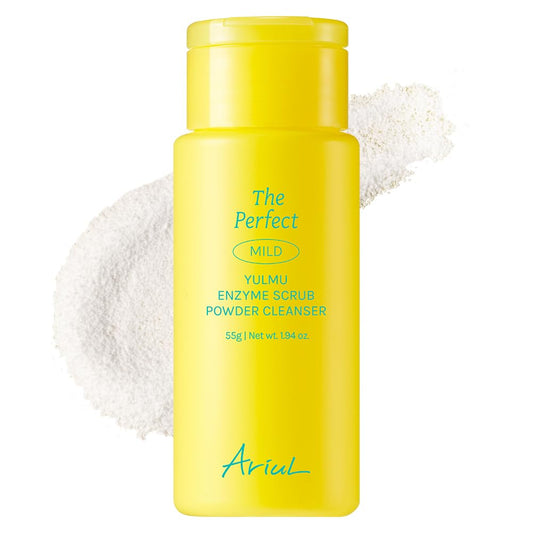 Ariul The Perfect Korea Yulmu Enzyme Scrub Powder Cleanser 55g, Low Powder, Sunscreen and Base Makeup Cleansing, Excess Sebum Removal, Peeling Scrub, Skin Texture Care, Antioxidant