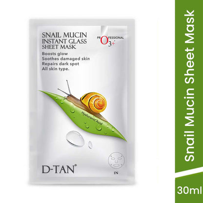 O3+ Snail Mucin Instant Glass Sheet Mask 30 ml