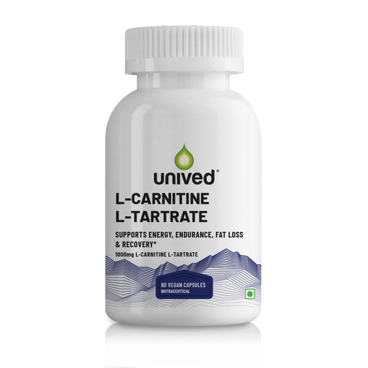 Zephivo Unived L-Carnitine L-Tartrate 1000mg, Supports use of Fat for Energy, 60 Vegan Caps