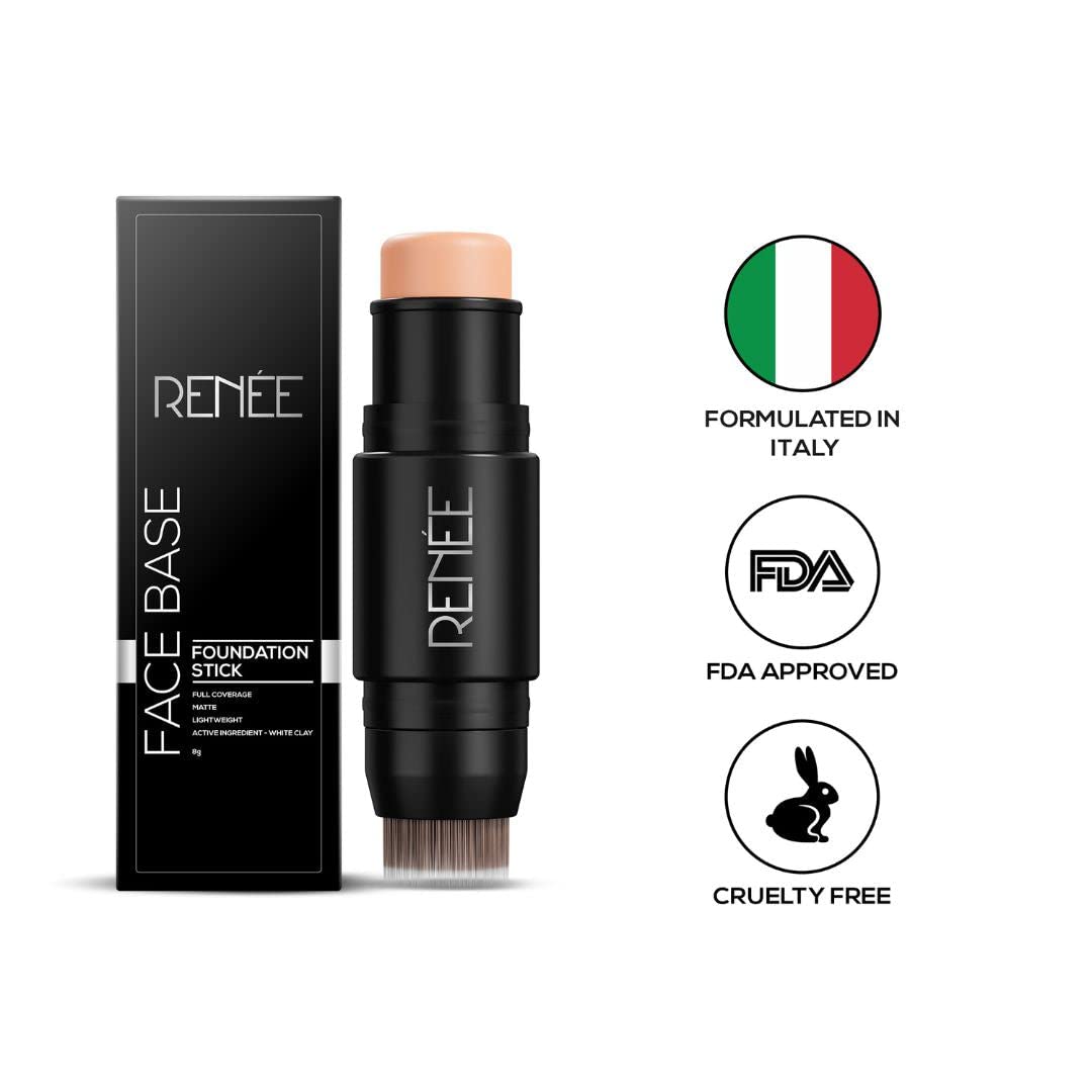 RENEE Face Base Foundation Stick with Applicator - Mocha, 8gm