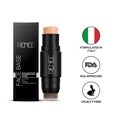 RENEE Face Base Foundation Stick with Applicator - Mocha, 8gm