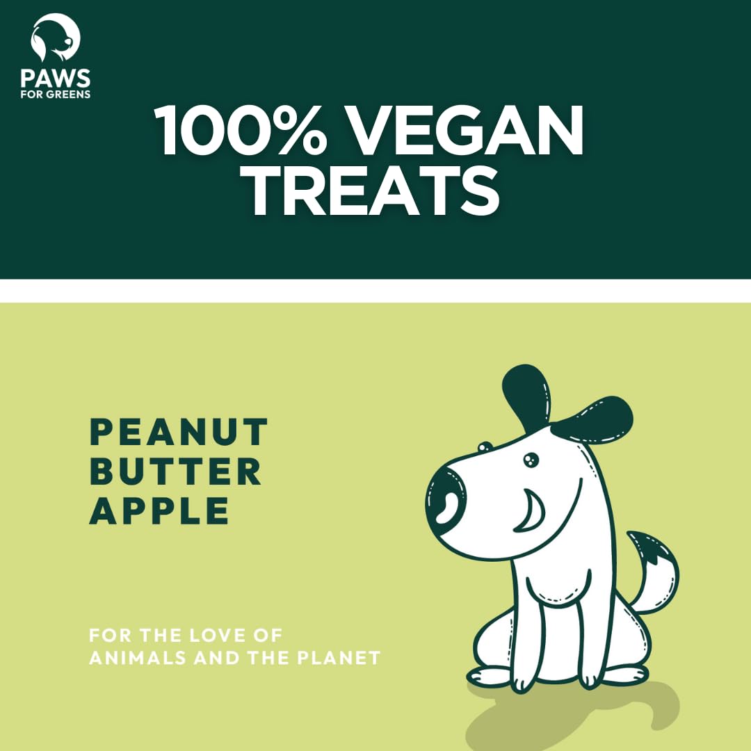 PAWS FOR GREENS Multivitamin Dog Treats 100% Natural Plant-Based Meat-Free Dog Biscuits Healthy & Veg Dog/Puppy Snacks (100grams)