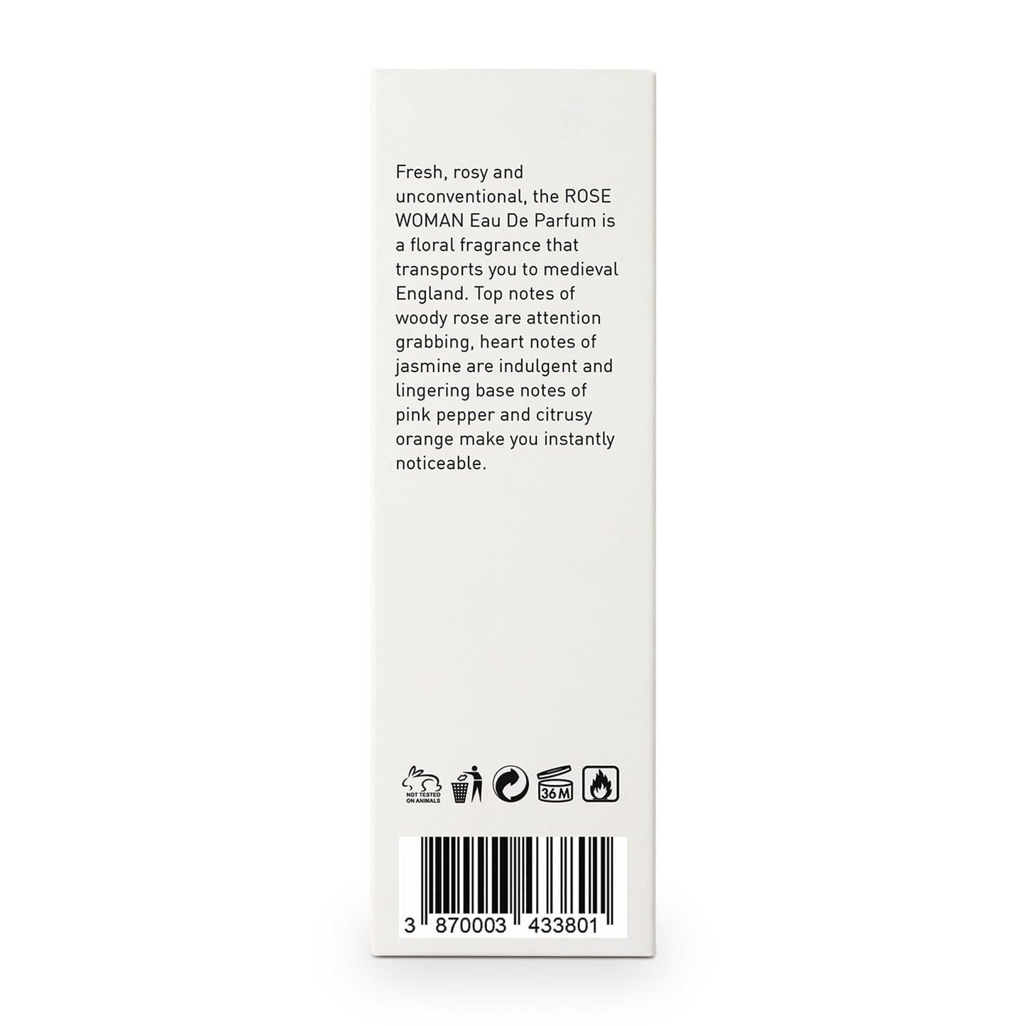 Product packaging with text and barcodes on a white background
