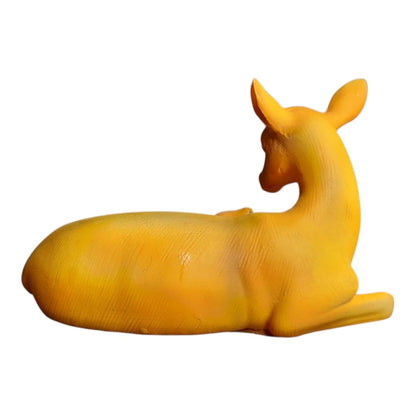 Fiber Resin Miniature Deer with Baby Idol for Home Decor | Decorative Animal Showpiece | Modern Art for Living Room Table Shelf Office Item for Any Occasion| 10x5x8 cm (Regular Quality)