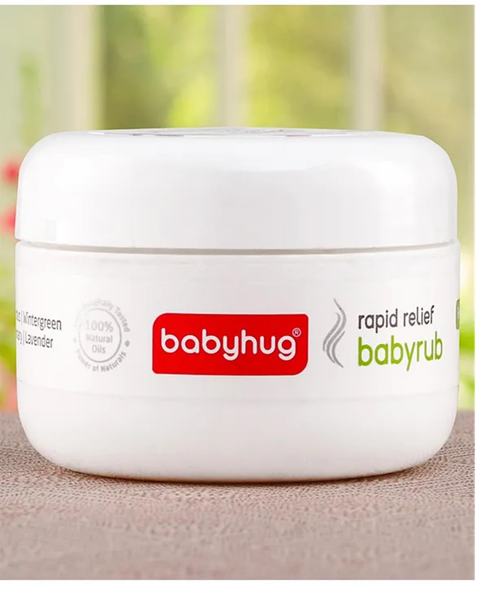 Babyhug Rapid Relief Babyrub, 50 ml, Soothing Balm with Eucalyptus, Lavender, Rosemary