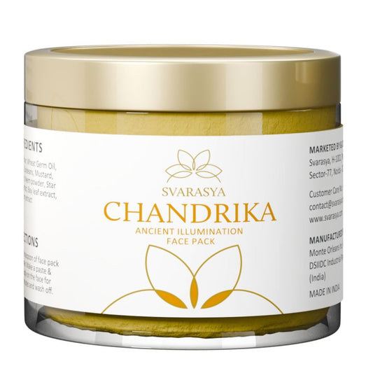 Svarasya Chandrika Natural Face Pack (Ubtan Powder) | Face Pack for Oily & Acne-Prone Skin | With Turmeric & Star Anise | Helps Remove Tan, Cleanse Skin & Reduce Acne-Causing Bacteria | For Glowing Skin | 100g