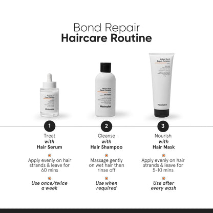 Minimalist Maleic Bond Repair Hair Care Gift Set | Hair Serum, Shampoo, Mask Trio
