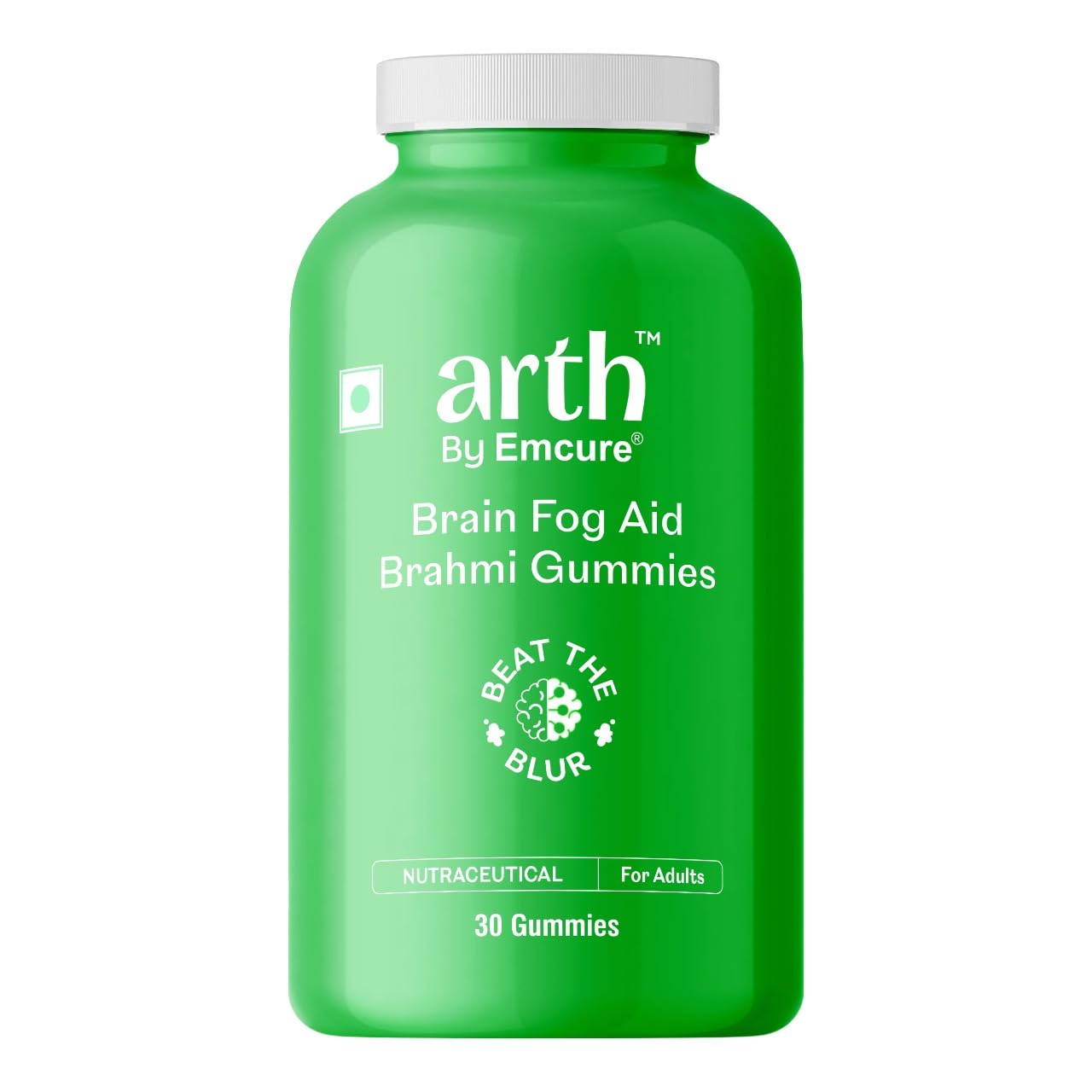 Arth Brahmi Gummies for Memory, Focus, Concentration & Brain Fog Support - 30 Capsules for Men & Women | Bacopa Monnieri Supplement | Enhanced Absorption for Mental Clarity, Alertness & Positive Mood