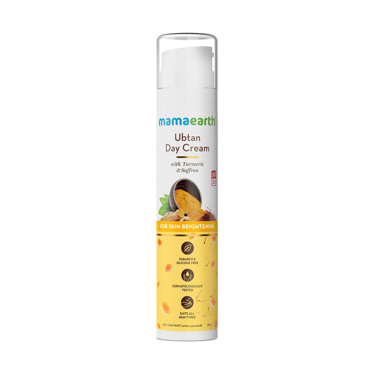 Mamaearth Ubtan Day Cream with SPF 30, with Turmeric & Saffron for Skin Brightening – 50 g