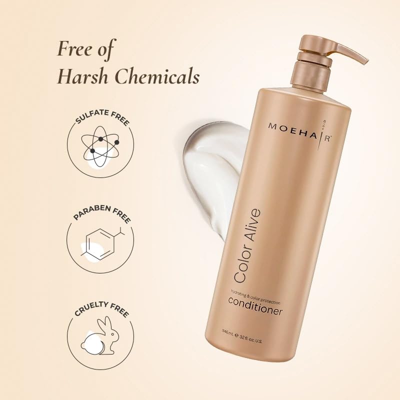 Moehair Color Alive Conditioner - 946ml | Improves hydration, Smoothens frizz, Nourishment, soothes colored hair
