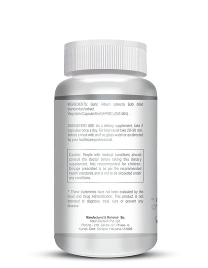 Supplement bottle with label on a white background