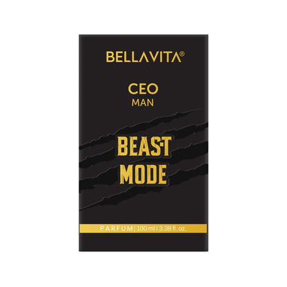 BELLAVITA CEO Man Beast Mode 100ml | 40% Parfum Oil Concentration | 10hr Long Lasting | Perfume for Man | 6 ft Projection | Premium Fragrance