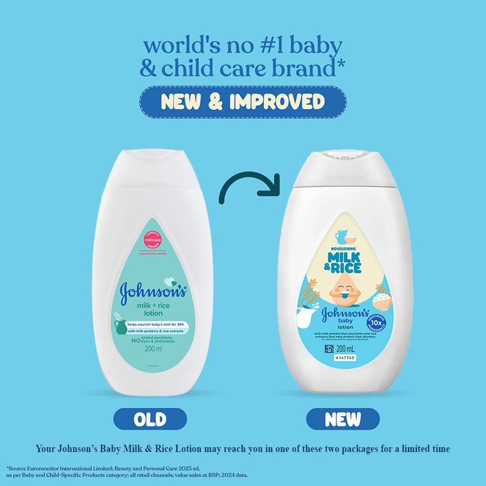 Johnson's Baby Milk and Rice Baby Lotion 200ml