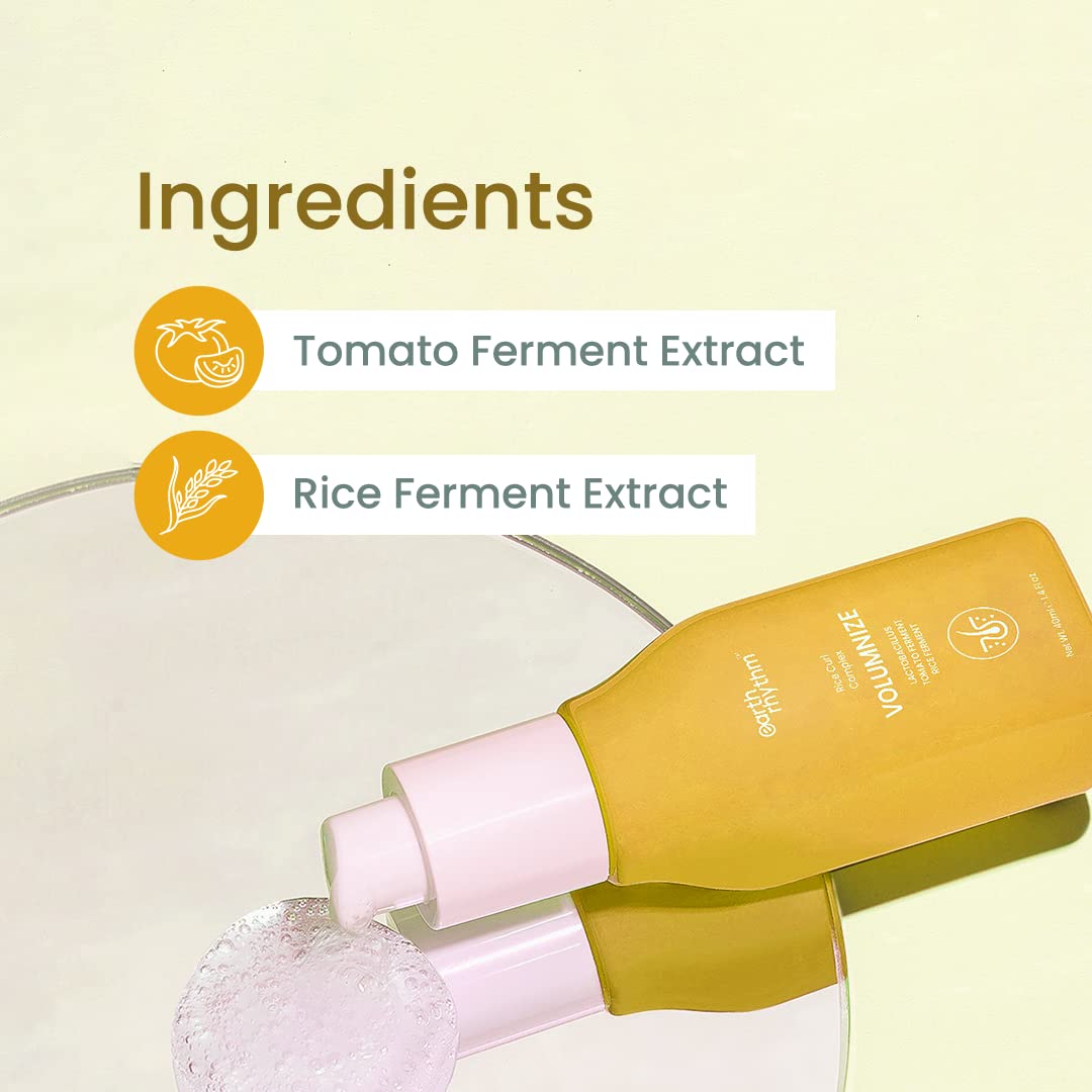 Earth Rhythm Volumizing Rice Curl Complex with Tomato Ferment, Ricewater, Strengthren, Nourishes & Conditions Hair | Hair Serum - 40 ml