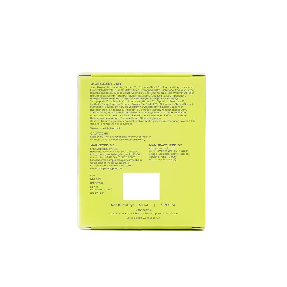 Yellow box with text on a white background