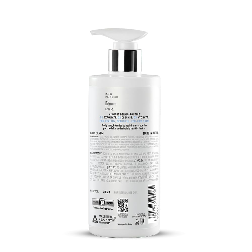 Skincare bottle with label on a white background
