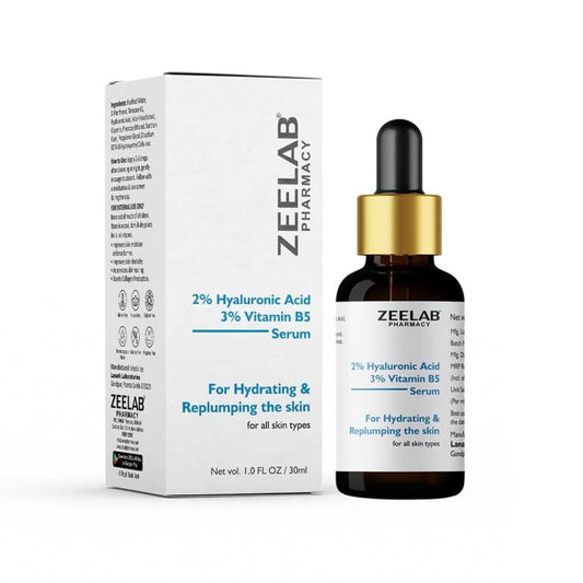 Zeelab pharmacy serum bottle and packaging on a white background