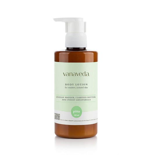 Vanaveda Pitta Body Lotion for Sensitive Skin | Lightweight Ayurvedic Moisturiser | Daily Hydration for Balanced, Comfortable Skin | 300ml