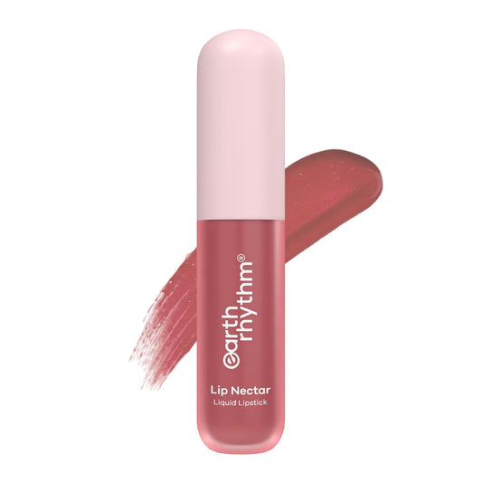 Earth Rhythm Lip Nectar Matte Liquid Lipstick, Weightless, Never Drying, No Mineral Oil 5g - Fig