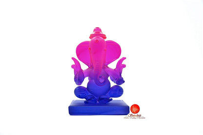 Ganesha Idol for Car Dashboard | Beautiful Ganesh Murti for Home Temple | Ganpati Figurine Statue Showpiece Sculpture for Office Desk (Purple)