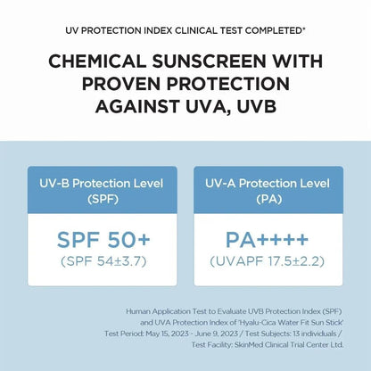 SKIN1004 Madagascar Centella Hyalu-Cica Silky-Fit SPF 50+ PA++++ Sun Stick For Sensitive, Normal, Dry Skin, 7g