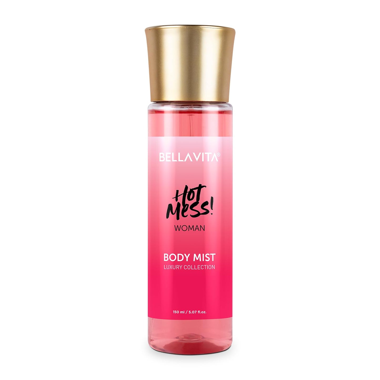 Bella Vita Luxury Hot Mess Woman Body Spray Mist Perfume with Citrus Mandarin, Passionfruit, Rose, Jasmine, Vanilla & Musk Long Lasting Fragrance, 150ML