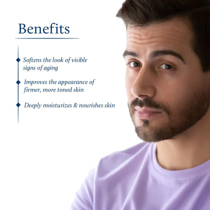 Blue Nectar Saffron Skin Brightening & Anti Aging Cream for Men | Day & Night Men Face Cream for Daily Use | Natural Moisturizer for Skin Glow (14 Herbs, 50g)