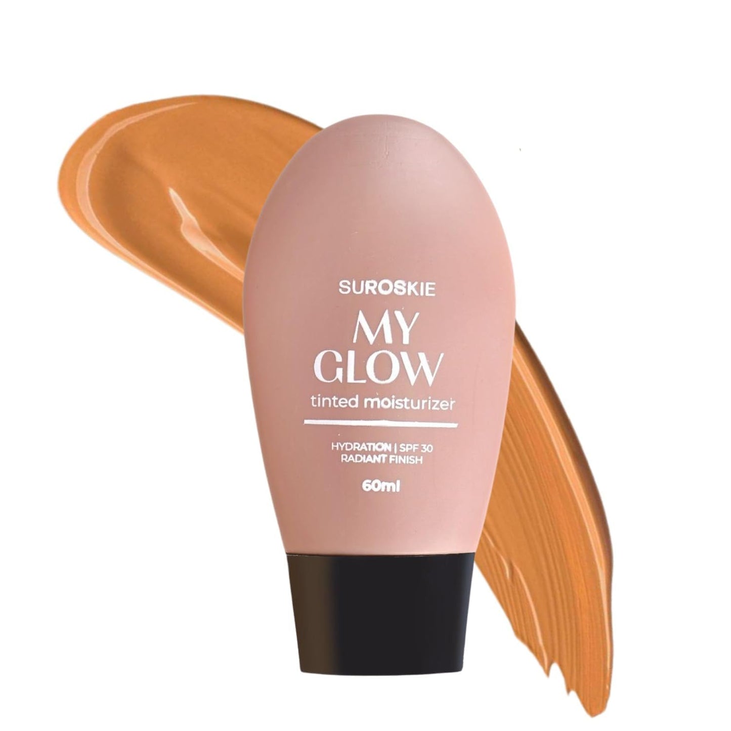 Suroskie My Glow All-In-One Tinted Sunscreen SPF 30 Moisturizer 60 ml | Natural Glowy Finish | Intense Hydration & UVA/UVB Protection | Sweat resistant | Niacinamide Cream For Men & Women