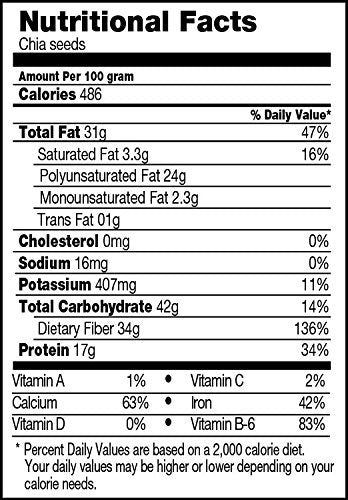 Go Vegan Chia Seeds for Weight Loss - 500gm | Omega 3 Best for Weight Loss (JAR PACK)