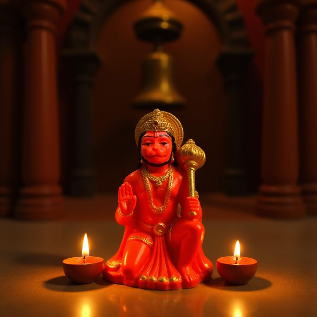UNOVATE Lord Hanuman Idol for Car Dashboard | Hanuman Murti | Orange